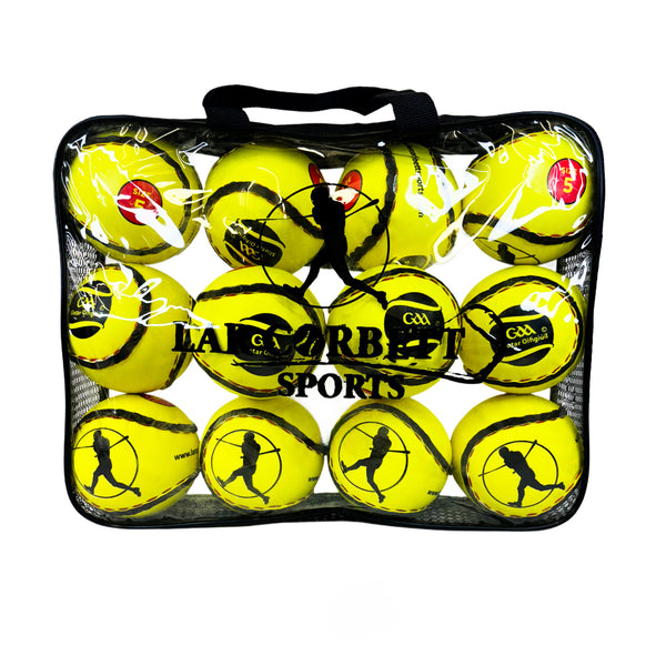 Official Size 4 Sliotars Yellow 12 pack