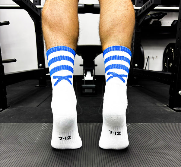 X Pro Midi Sock (Blue & White)