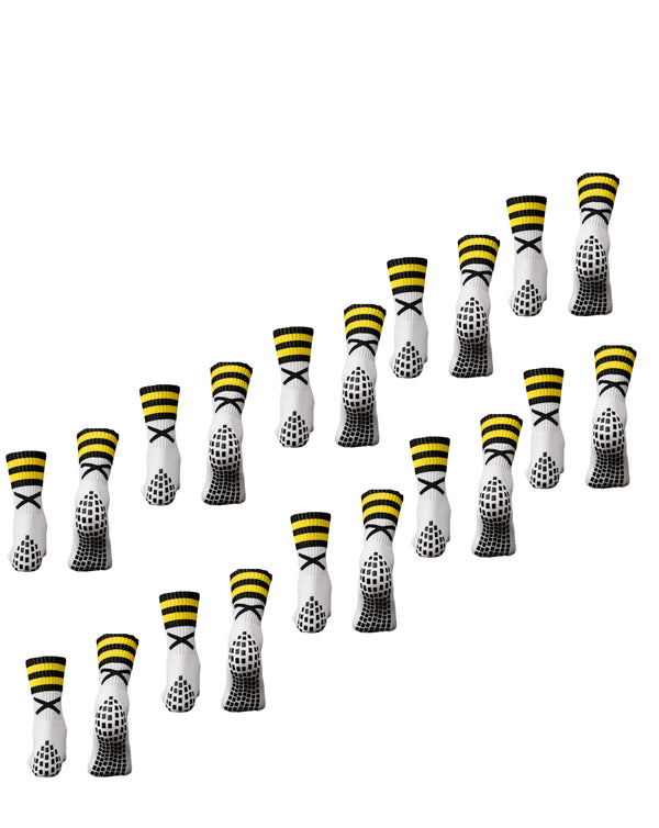 Bulk Offers- X Pro Midi Grip Sock (Black & Amber)