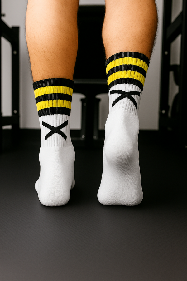 X Pro Midi Sock (Black & Amber)