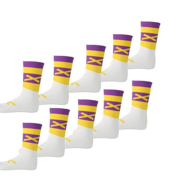 Bulk Offers GAA Hoop Sock (Purple & Yellow)