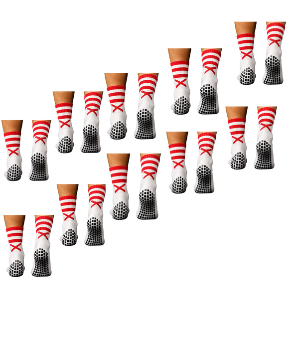 Bulk Offers- X Pro Midi Grip Sock (Red & Yellow)