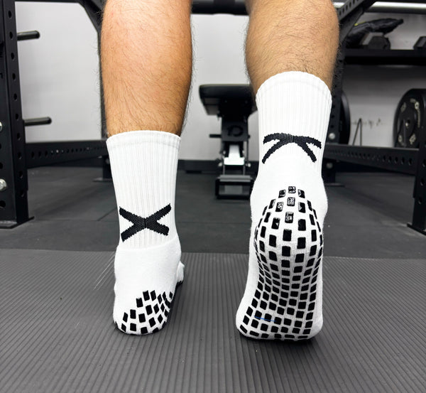 X Pro Midi Grip Sock (Plain White)
