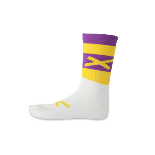 Midi GAA Socks- Half Socks (Purple & yellow)