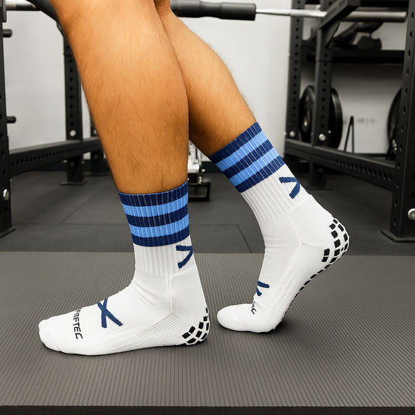 X Pro Midi Grip Sock (Navy & Blue)