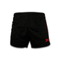 GAA Shorts Black with Red Stripes Gaelic Games Sportswear