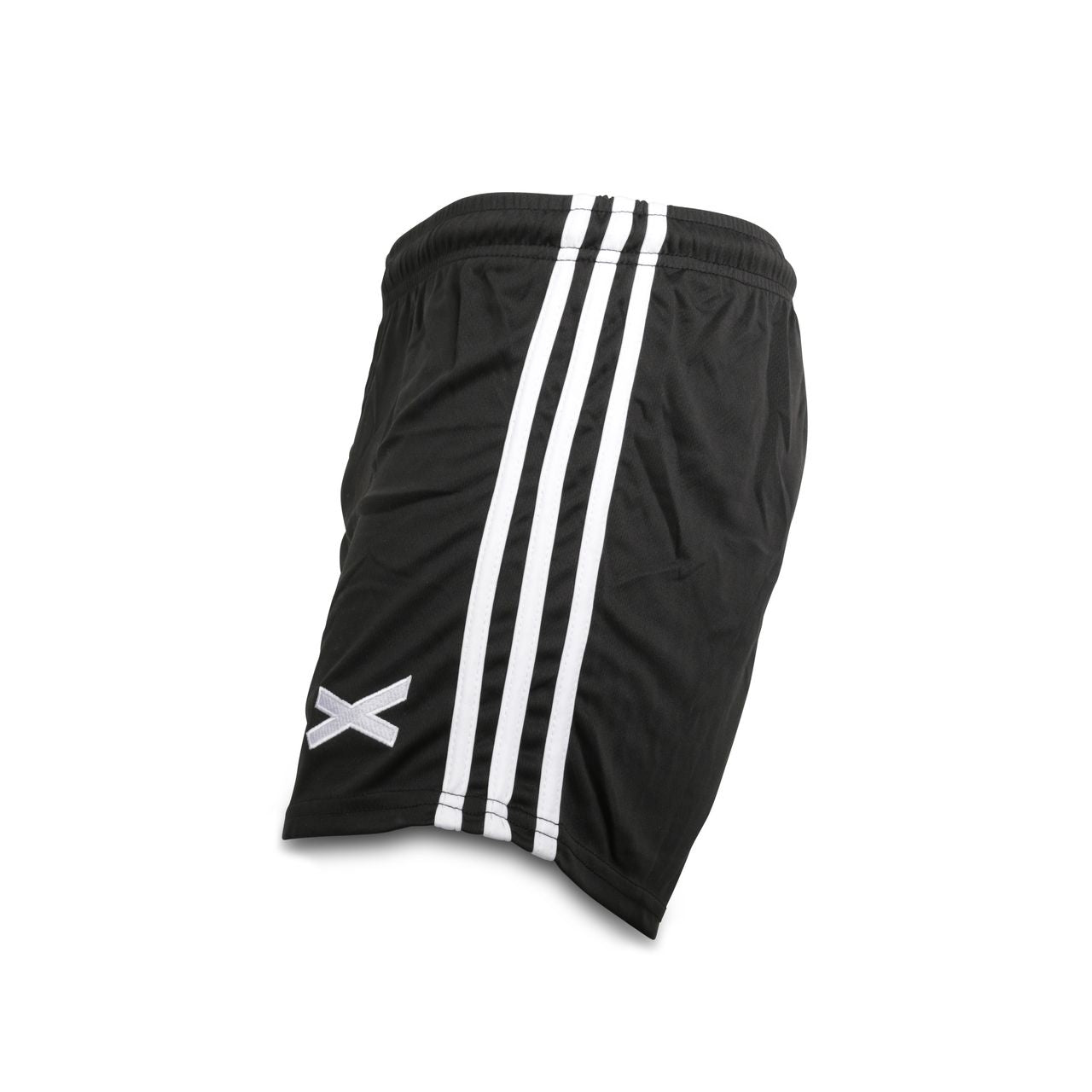 GAA Shorts Black with White Stripes Gaelic Games Sportswear