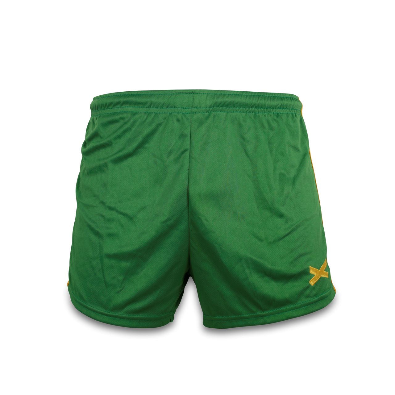 GAA Shorts Green with Yellow Stripes Gaelic Games Sportswear