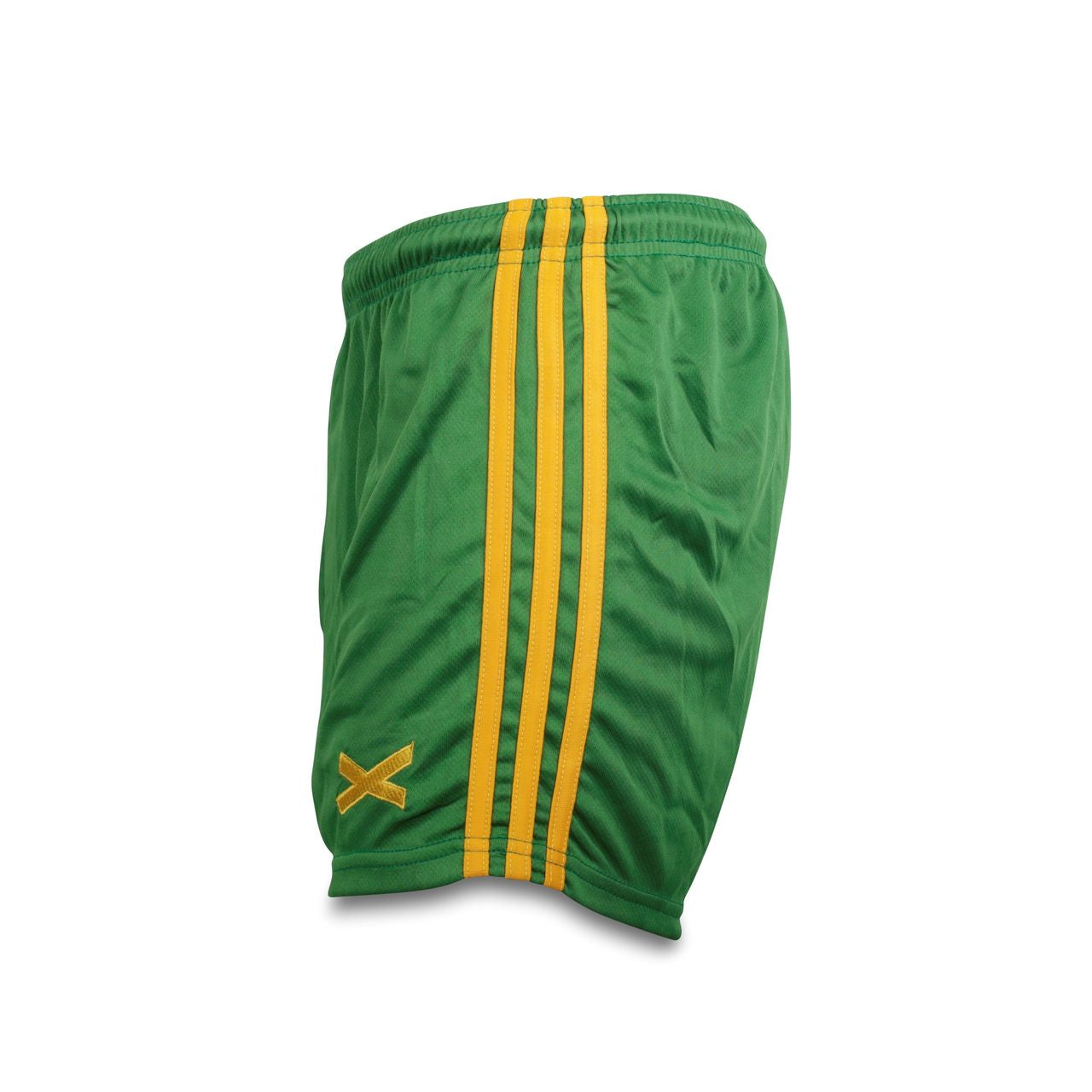 GAA Shorts Green with Yellow Stripes Gaelic Games Sportswear