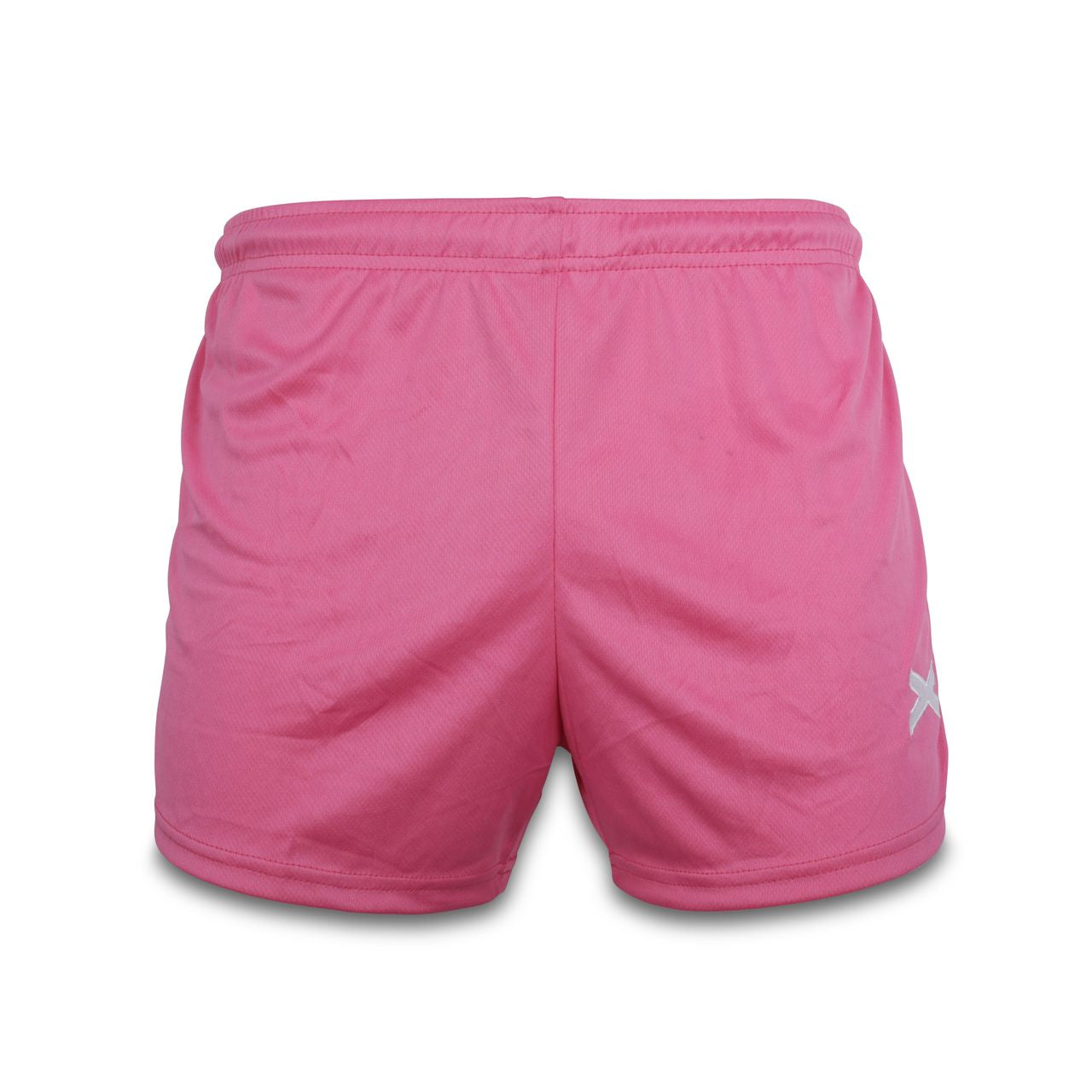 GAA Shorts Pink with White Stripes Gaelic Games Sportswear